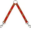 Dog Leash Splitter - Wonder Woman Logo Red