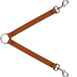 Dog Leash Splitter - Wood Grain2 Horizontal Reddish Brown