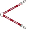 Dog Leash Splitter - YAHWEH Text Red White