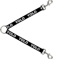Dog Leash Splitter - YOLO Black/White