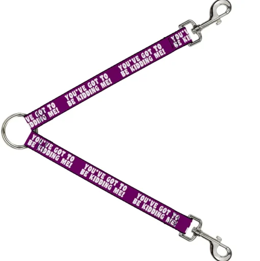 Dog Leash Splitter - YOU'VE GOT TO BE KIDDING ME! Purple/White
