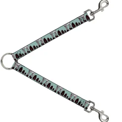 Dog Leash Splitter - Zebra Poops Color
