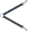 Dog Leash Splitter - Zebra Black/Blue/Green/Pink/Purple