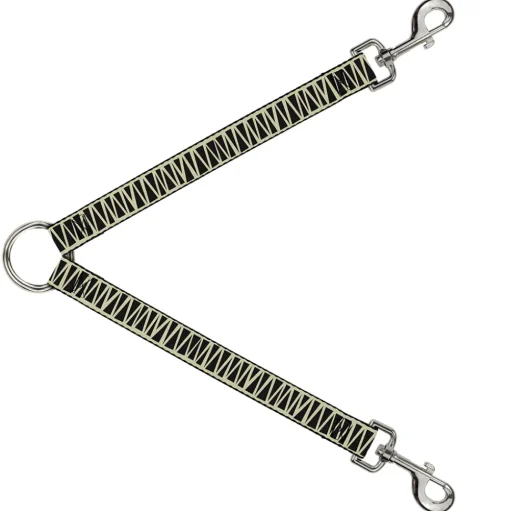 Dog Leash Splitter - Zig Zag Doodle Cream/Black