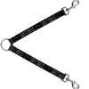 Dog Leash Splitter - Zodiac SAGITTARIUS/Constellation Black/White