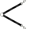 Dog Leash Splitter - Zodiac SCORPIO/Constellation Black/White
