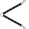 Dog Leash Splitter - Zodiac TAURUS/Symbol Black/White