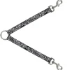 Dog Leash Splitter - Zombie Skulls Sketch