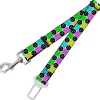 Dog Safety Seatbelt for Cars - Smiley Sad Face Checker Multi Color/White