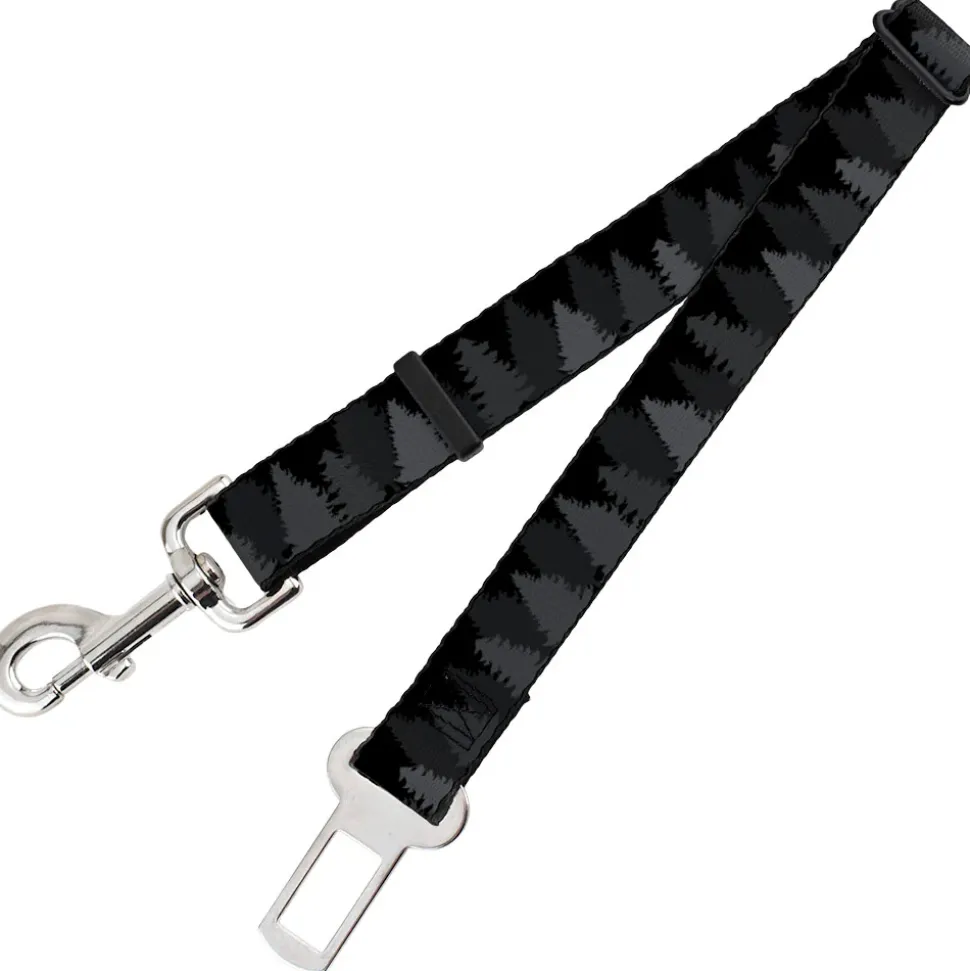 Dog Safety Seatbelt for Cars - Pine Tree Silhouettes Black/Grays