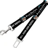 Dog Safety Seatbelt for Cars - BEACH DAWG CARE ALL DOGS ARE EQUAL Black/White