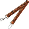 Dog Safety Seatbelt for Cars - Dallas-Raleigh-Tennessee-Austin-Boston Stripes Browns/Black
