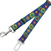 Dog Safety Seatbelt for Cars - Funky Flower Drip Blue/Multi Color