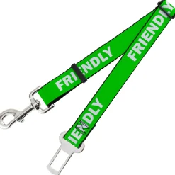 Dog Safety Seatbelt for Cars - Pet Quote FRIENDLY Green/White