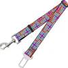 Dog Safety Seatbelt for Cars - Weave CLOSE-UP White/Pink/Orange/Aqua