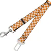 Dog Safety Seatbelt for Cars - Checker White/TN Orange