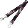 Dog Safety Seatbelt for Cars - Love Me w/Sketch Stars & Stripes Black/White/Fuchsia