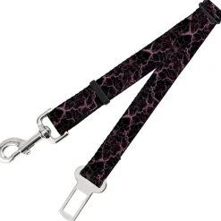 Dog Safety Seatbelt for Cars - Marble Black/Baby Pink