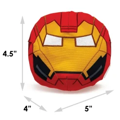 Dog Toy Ballistic Squeaker - Iron Man Face Red
