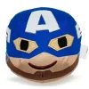 Dog Toy Ballistic Squeaker - Captain America Smiling Face Round Blue