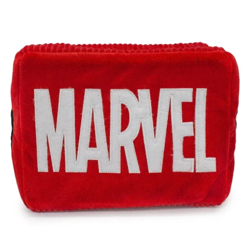 Dog Toy Hide and Seek Toy - MARVEL Red Brick Logo with Avengers Captain Marvel, Spider-Man and Thor Kawaii Faces