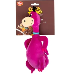Dog Toy Squeaker Plush - Cocoa Pebbles The Flintstones Dino Dinosaur Full Body Pose