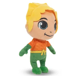 Dog Toy Squeaker Plush - DC Super Friends Collection Chibi Aquaman Full Body Standing Pose
