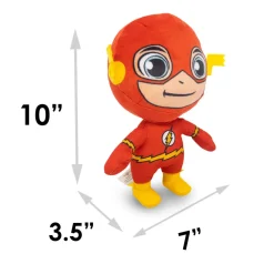 Dog Toy Squeaker Plush - DC Super Friends Collection Chibi Flash Full Body Standing Pose