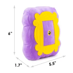 Dog Toy Squeaker Plush - Friends Monica's Peephole Frame Purple Yellows