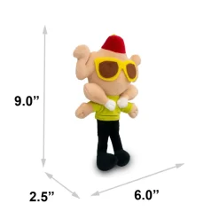 Dog Toy Squeaker Plush - Friends Monica's Turkey Head Pose