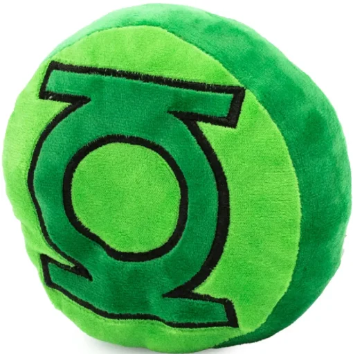 Dog Toy Squeaker Plush - Green Lantern Logo Round