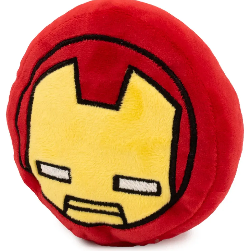 Dog Toy Squeaker Plush - Iron Man Kawaii Face