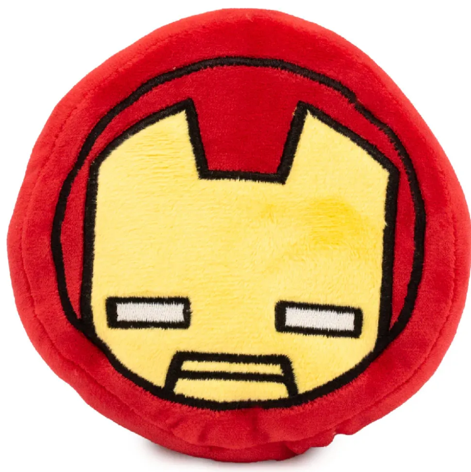 Dog Toy Squeaker Plush - Iron Man Kawaii Face