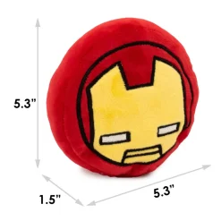 Dog Toy Squeaker Plush - Iron Man Kawaii Face