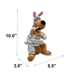 Dog Toy Squeaker Plush - Mummy Wrap Halloween Scooby-Doo Sitting Pose