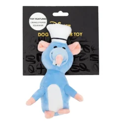 Dog Toy Squeaker Plush - Ratatouille Chef Remy Rat Full Body Pose