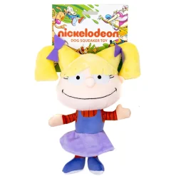 Dog Toy Squeaker Plush - Rugrats Angelica Pickles Full Body Sitting Pose