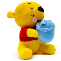 Dog Toy Squeaker Plush - Winnie the Pooh Winking Hunny Pot Sitting Pose