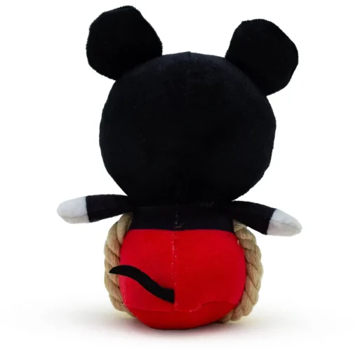 Dog Toy Squeaker Plush with Rope - Disney Mickey Mouse Chibi Sitting Pose