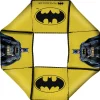Dog Toy Squeaky Octagon Flyer - Batman JL Rebirth Pose Bat Icon Yellow