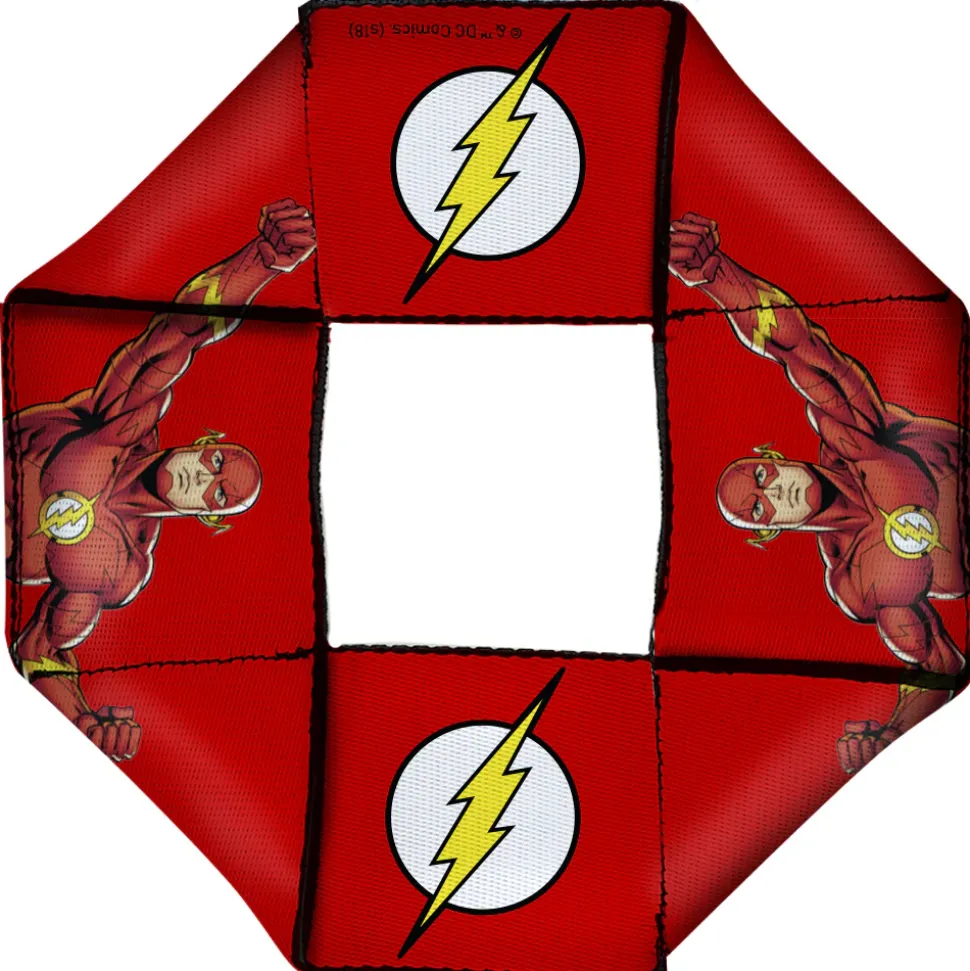 Dog Toy Squeaky Octagon Flyer - Flash Pose Flash Icon Red
