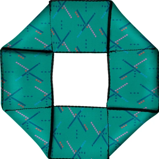 Dog Toy Squeaky Octagon Flyer - PDX Airport Carpet Old