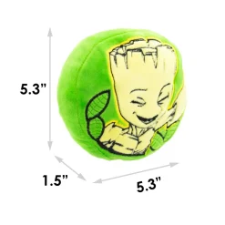 Dog Toy Squeaky Plush - Groot Happy Pose Leaves Greens Browns