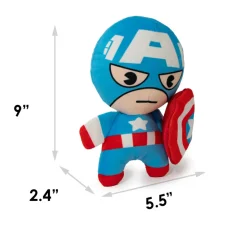 Dog Toy Squeaky Plush - Kawaii Captain America Standing Pose