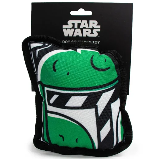 Dog Toy Squeaky Plush - Star Wars Boba Fett Head