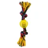 Dog Toy Tennis Ball Rope Toy - Star Wars C3-PO Face Yellow + Multi Color Rope