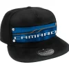 Embellishment Trucker Hat BLACK - Full Color Strap - CAMARO SS Abstract Blues/Orange/White