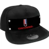 Embellishment Trucker Hat BLACK - Full Color Strap - CAMARO Badge2 Black/Red/White/Blue