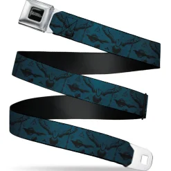 FANTASTIC BEASTS THE CRIMES OF GRINDEWALD Logo Full Color Black/White Seatbelt Belt - Fantastic Beasts The Crimes of Grindelwald Icons/Beasts Collage Blue/Black Webbing