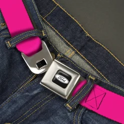 Ford Emblem Seatbelt Belt - Fuchsia Webbing